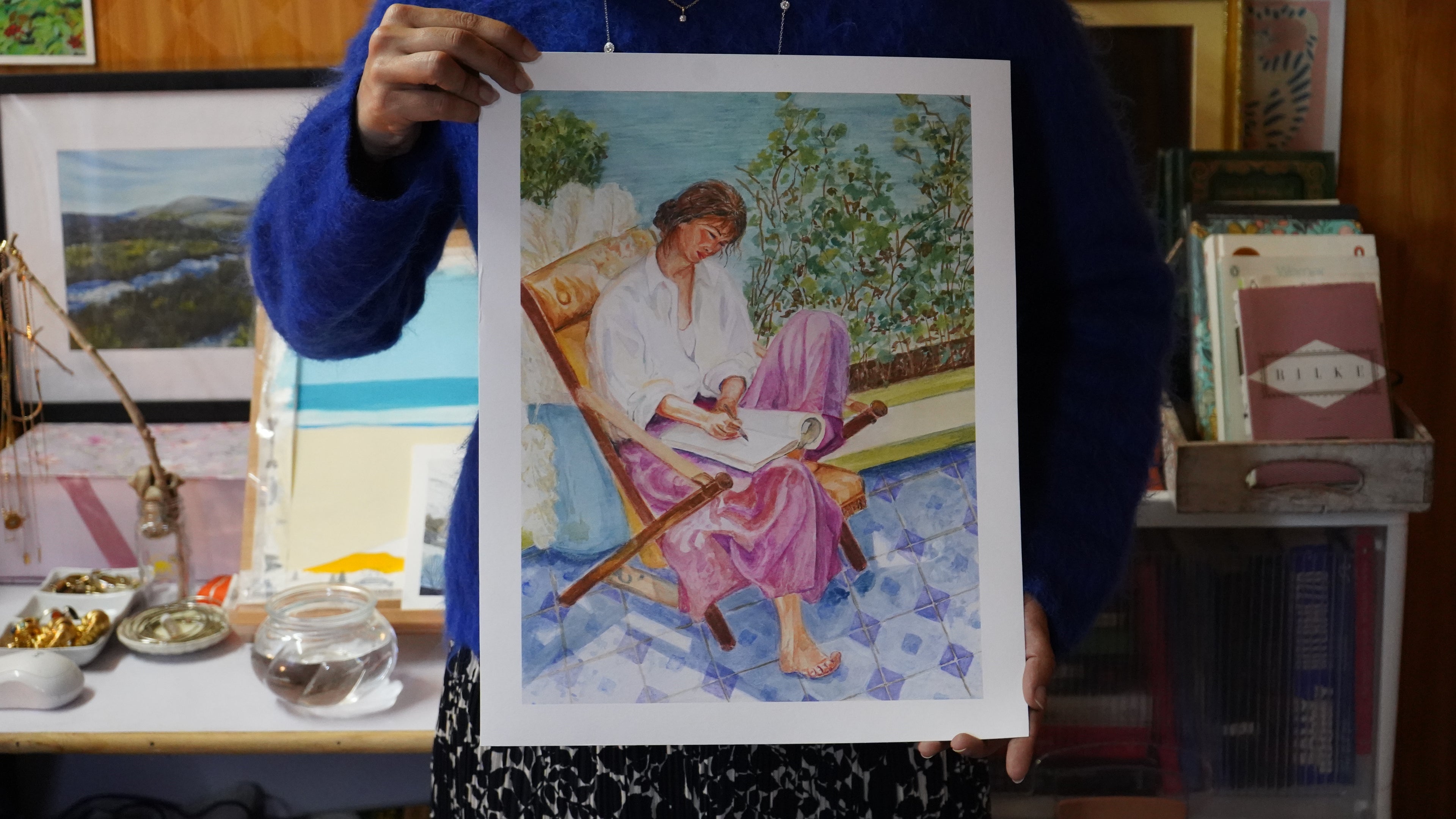 Journalling on the Patio - Limited Edition Print.