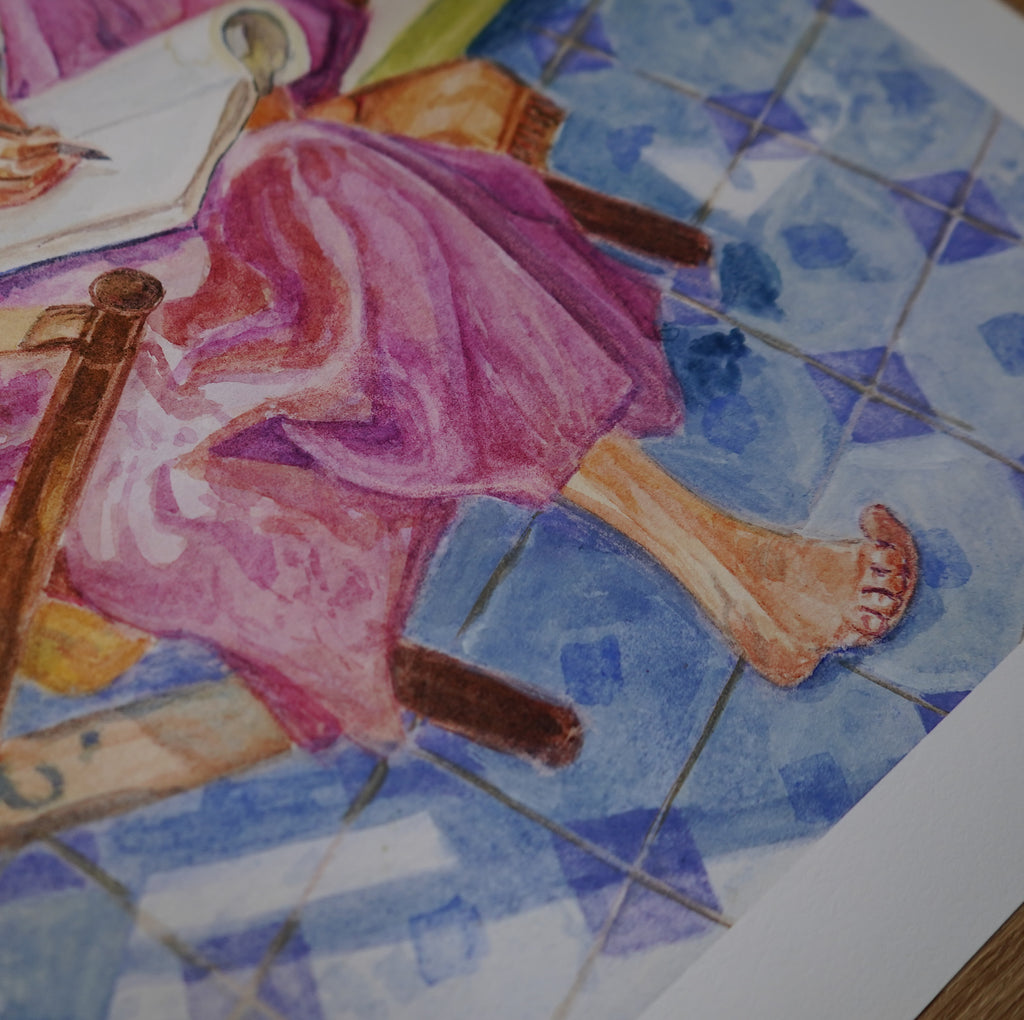 Journalling on the Patio - Limited Edition Print