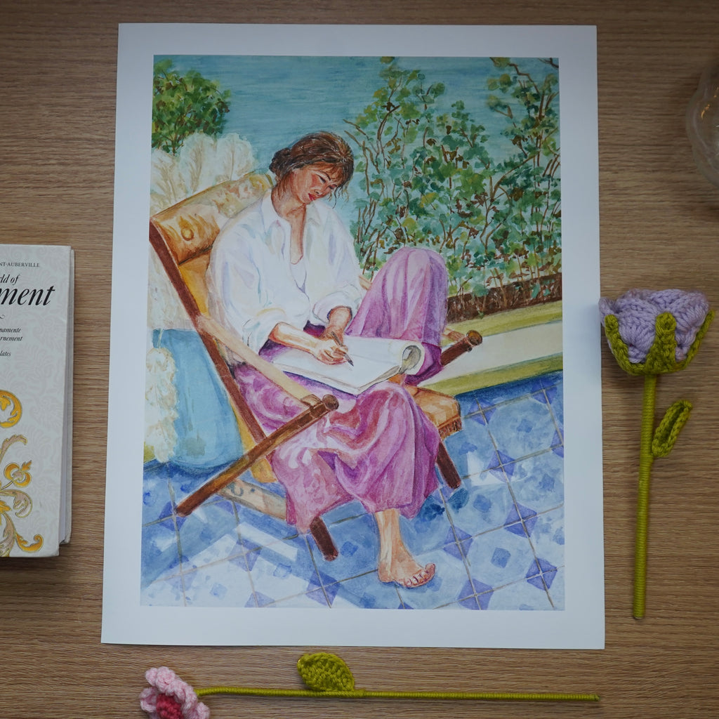 Journalling on the Patio - Limited Edition Print
